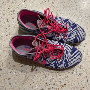 Nike free 5.0 TR fit womens size 7.5 shoes gray purple athletic running sneakers